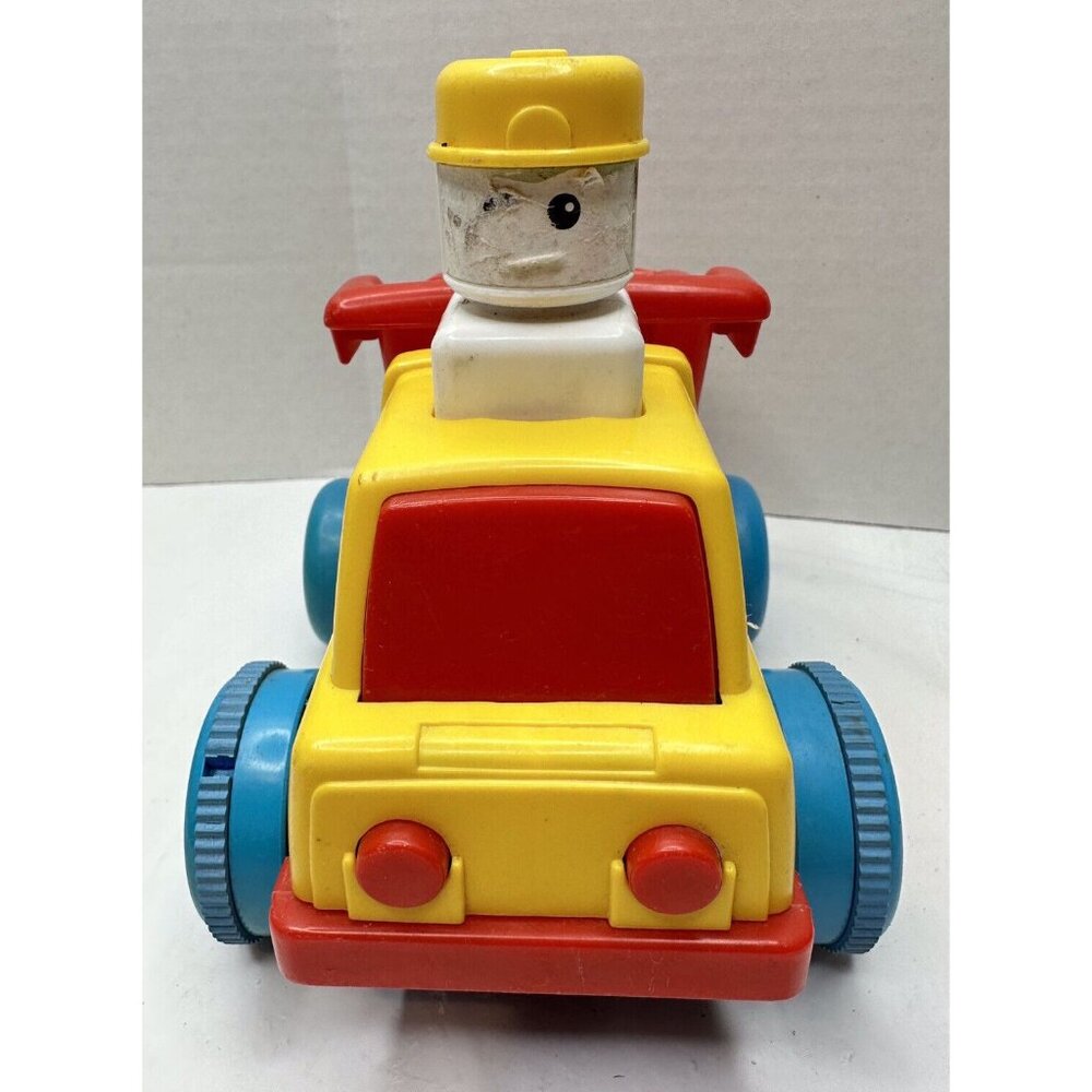 Push N Go Tomy 1975 Yellow Dump Truck Vehicle Vtg Toy Kids Toddler Play Time